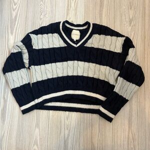 Striped V-Neck Sweater